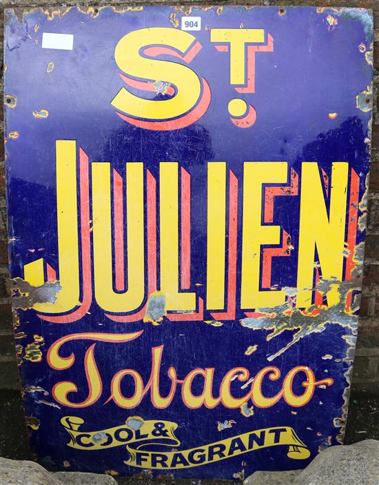 Enamel sign